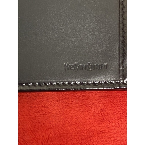Yves Saint Laurent YSL Black Patent Leather Belle De Jour Flap Clutch With COA - Picture 9 of 16